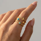Women's Blue Stone Celestial Ring