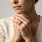 Women's Blue Stone Open Ring