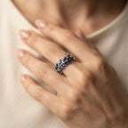 Women's Blue Stone Open Ring