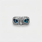 Women's Blue Stone Owl Ring