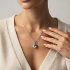Women's Blue Stone Pendant Necklace