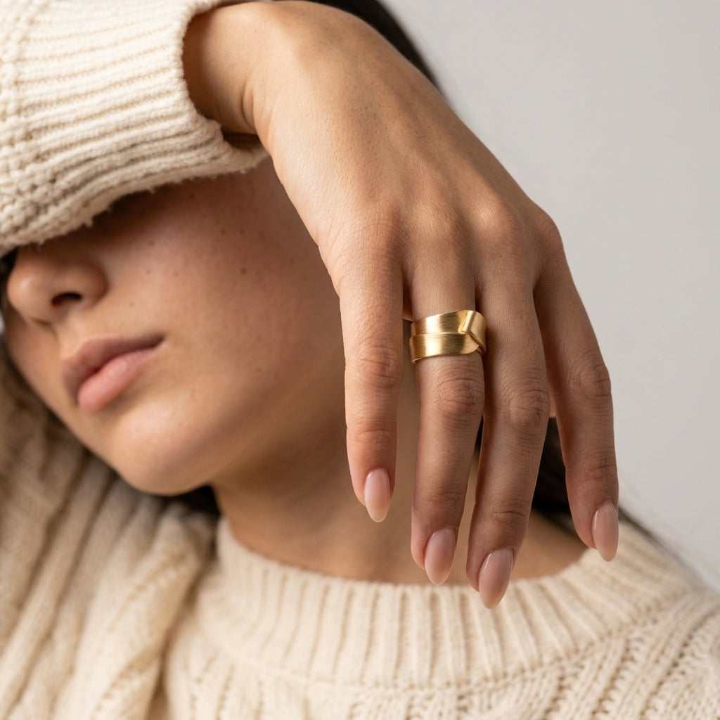 Women's Brushed Knot Ring