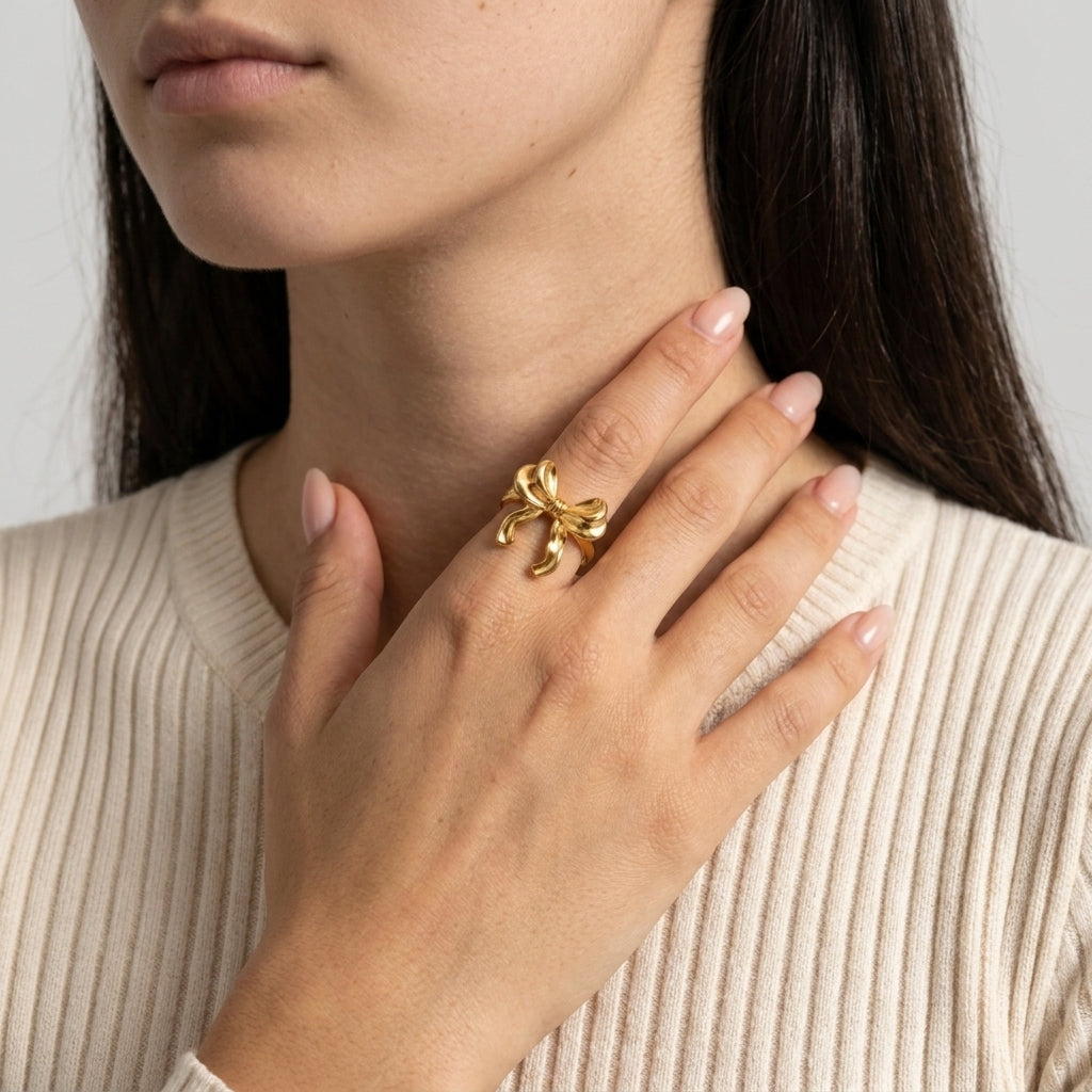 Women's Chunky Bow Ring