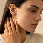 Women's Chunky Huggie Hoop Earrings