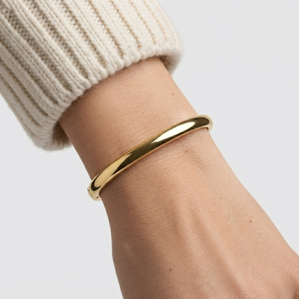 Women's Chunky Oval Bangle