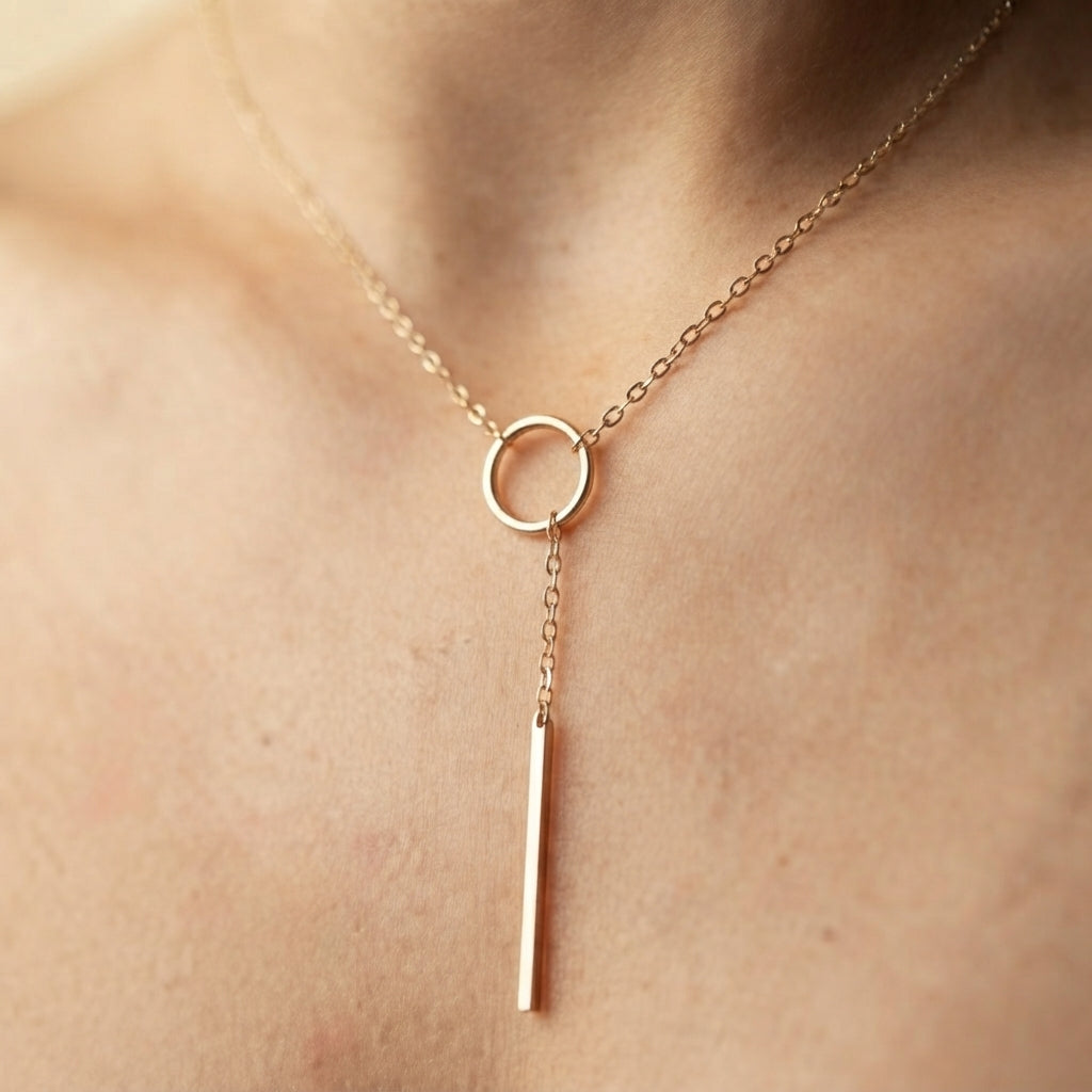 Women's Circle Bar Necklace