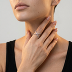 Women's Crossover Crystal Ring