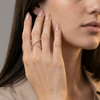 Women's Crossover Crystal Ring