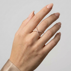 Women's Crossover Crystal Ring