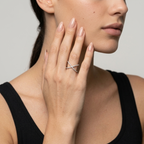 Women's Crossover Crystal Ring