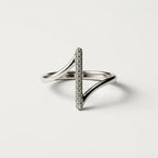 Women's Crystal Bar Ring