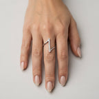 Women's Crystal Bar Ring