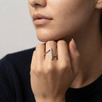 Women's Crystal Bar Ring