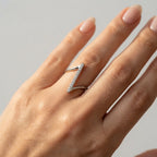 Women's Crystal Bar Ring