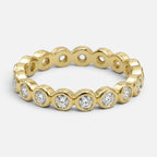Women's Crystal Bezel Eternity Band Ring