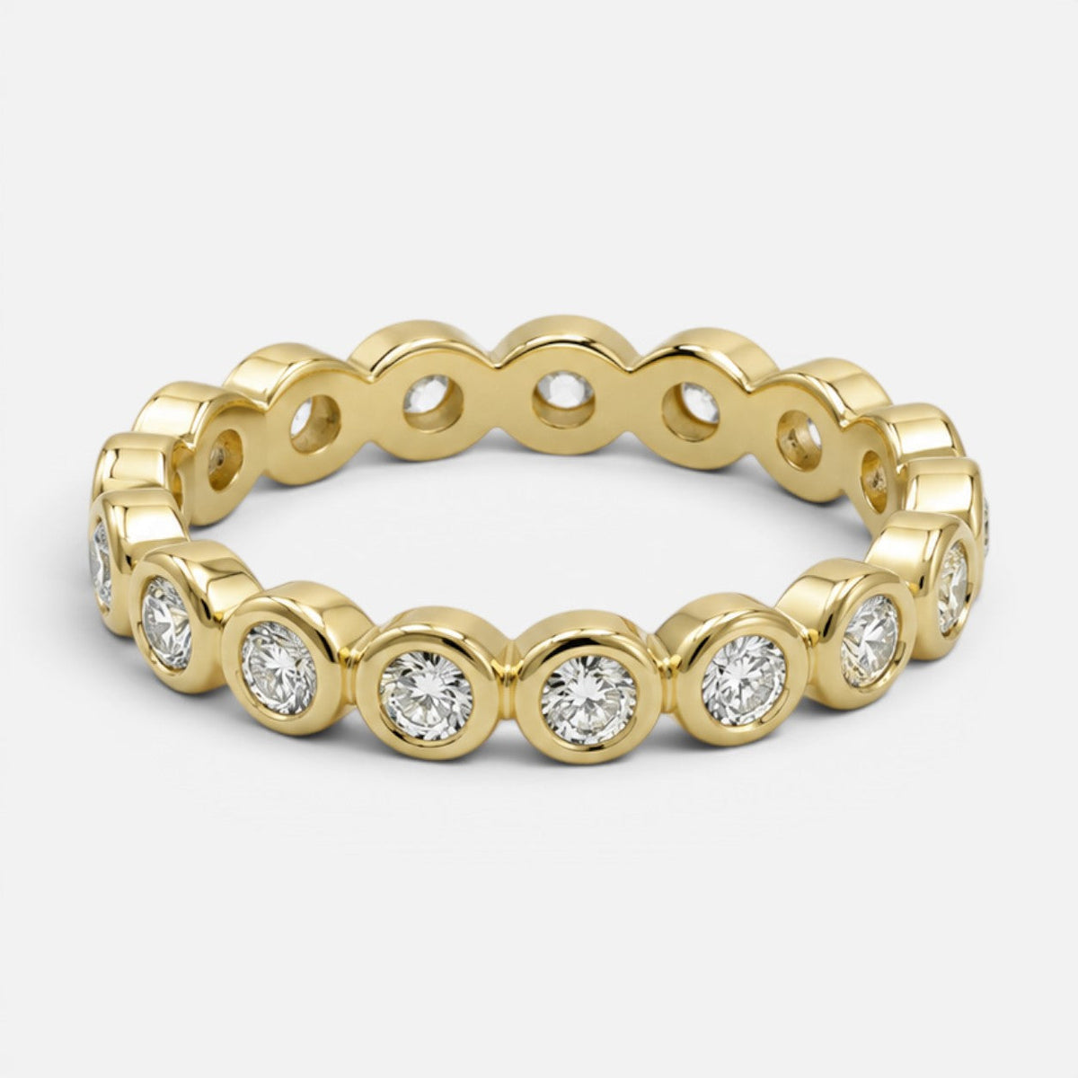 Women's Crystal Bezel Eternity Band Ring