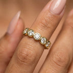 Women's Crystal Bezel Eternity Band Ring