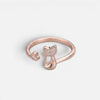 Women's Crystal Cat Ring