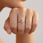 Women's Crystal Cat Ring