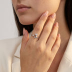 Women's Crystal Cat Ring
