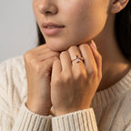 Women's Crystal Cat Ring