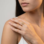 Women's Crystal Cat Ring