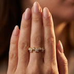 Women's Crystal Cluster Band Ring