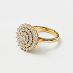 Women's Crystal Cluster Dome Ring