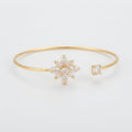 Women's Crystal Cluster Open Cuff Bangle
