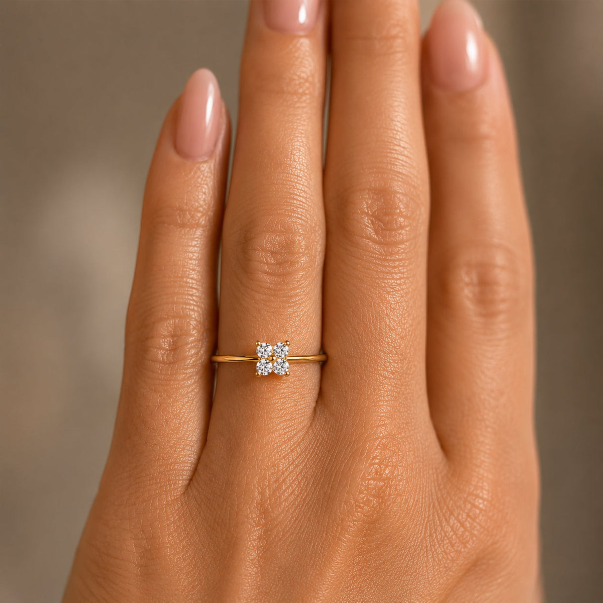 Women's Crystal Cluster Ring
