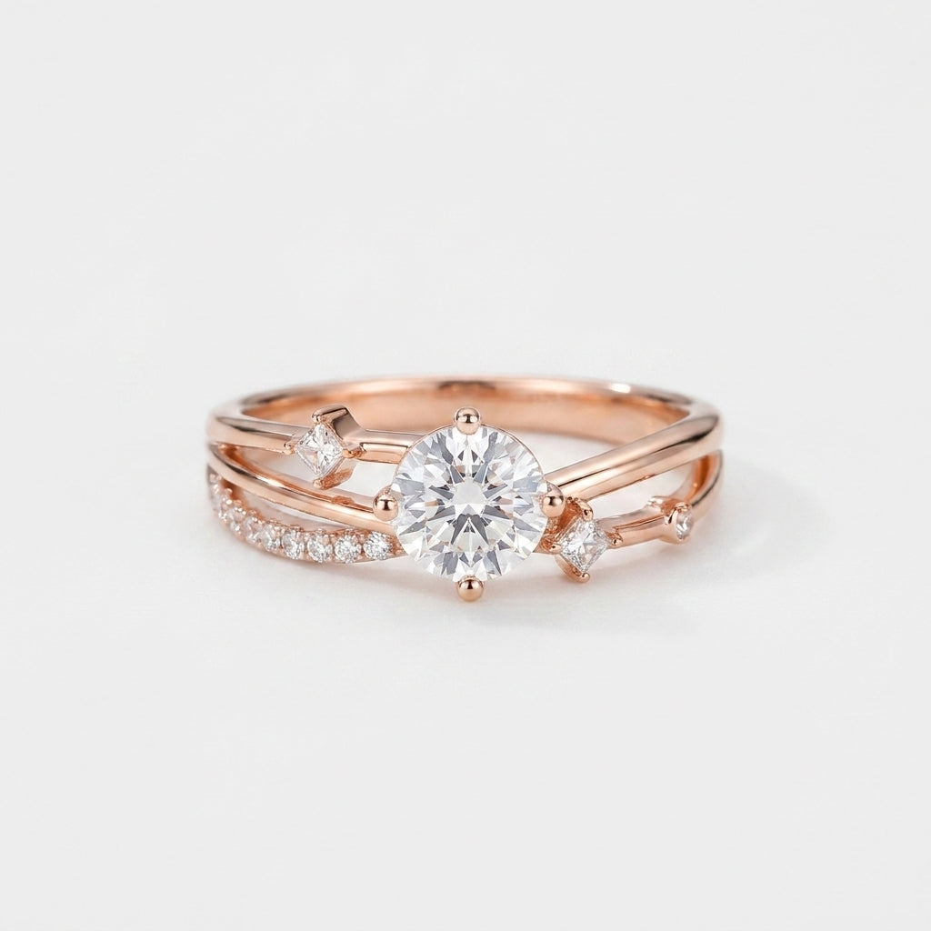 Women's Crystal Crossover Ring