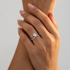 Women's Crystal Crossover Ring
