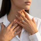 Women's Crystal Crossover Ring