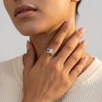 Women's Crystal Crossover Ring
