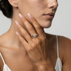 Women's Crystal Crossover Ring