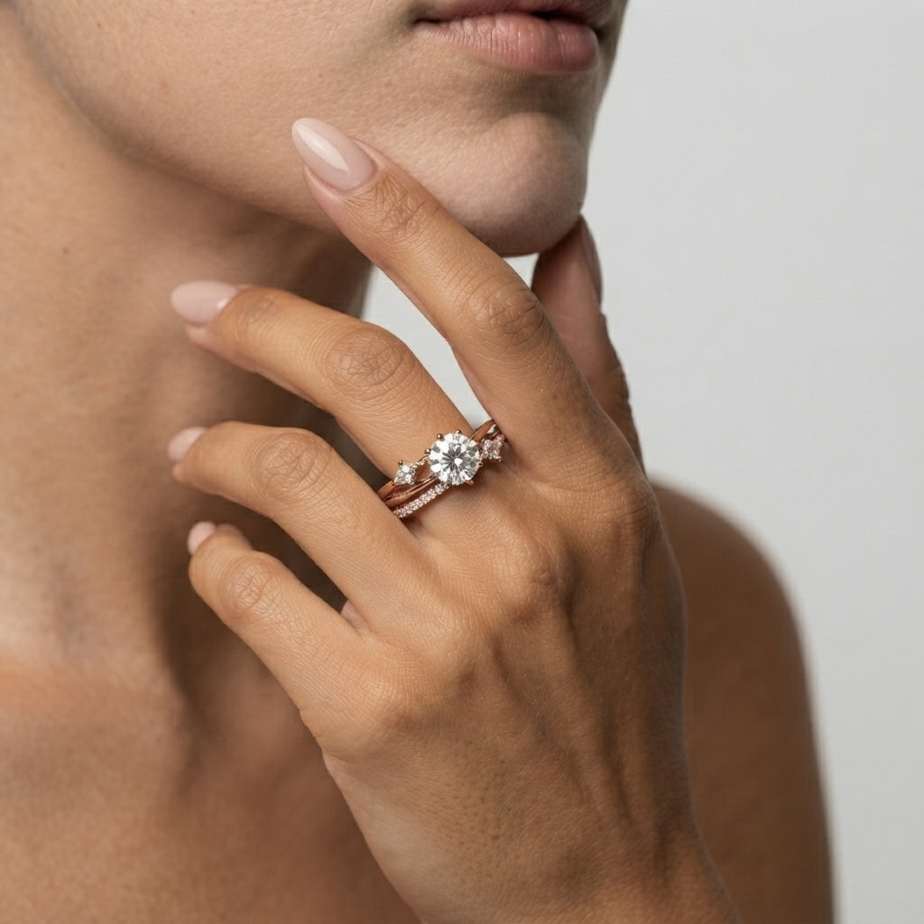 Women's Crystal Crossover Ring