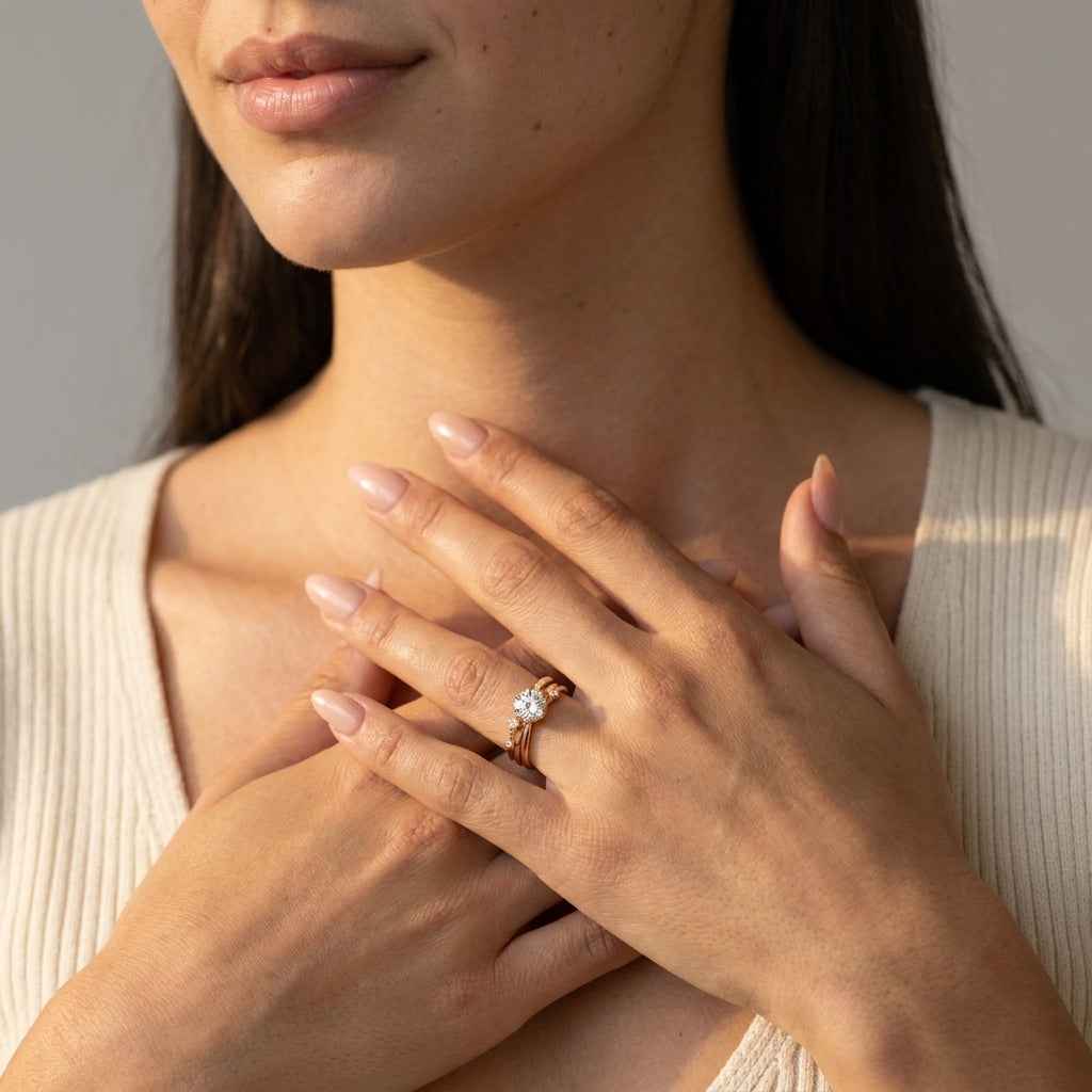 Women's Crystal Crossover Ring