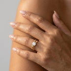 Women's Crystal Crossover Ring