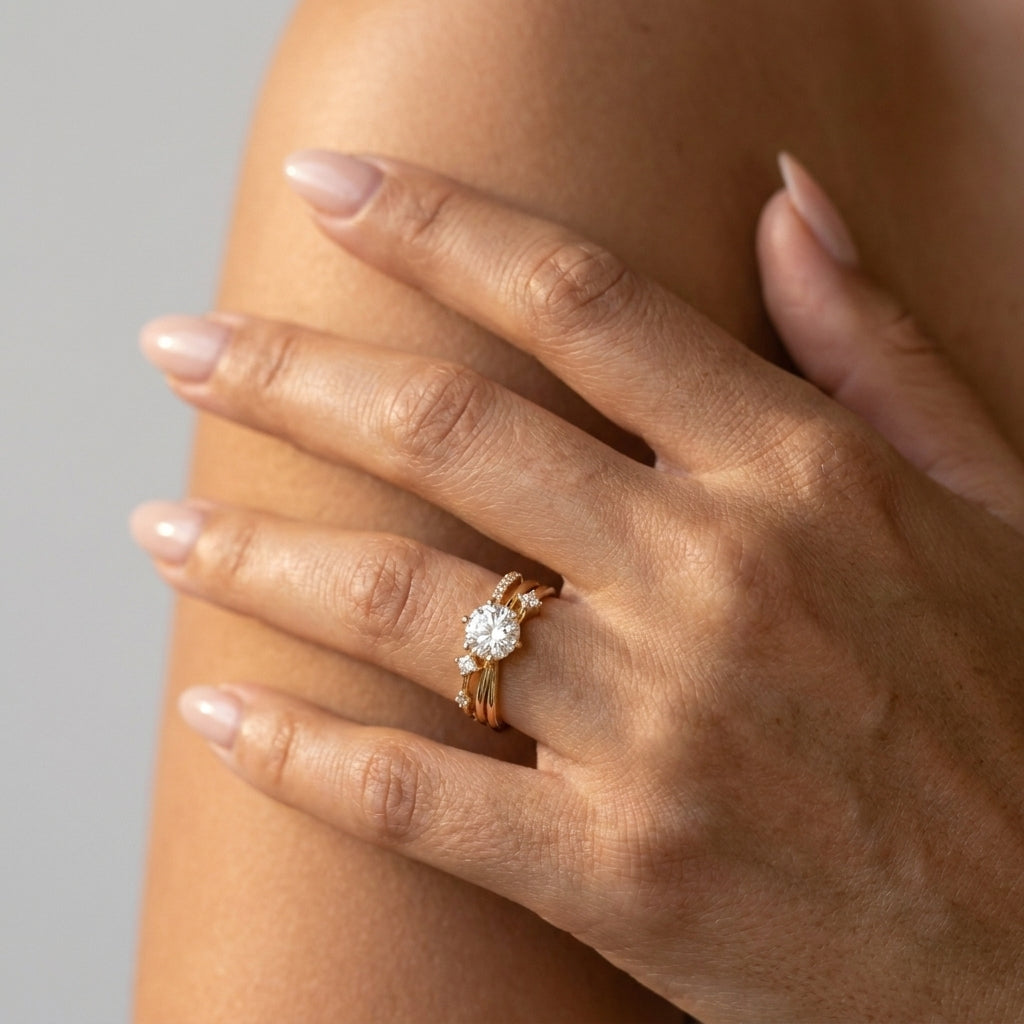 Women's Crystal Crossover Ring