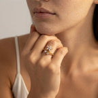 Women's Crystal Flower Ring