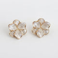 Women's Crystal Flower Stud Earrings