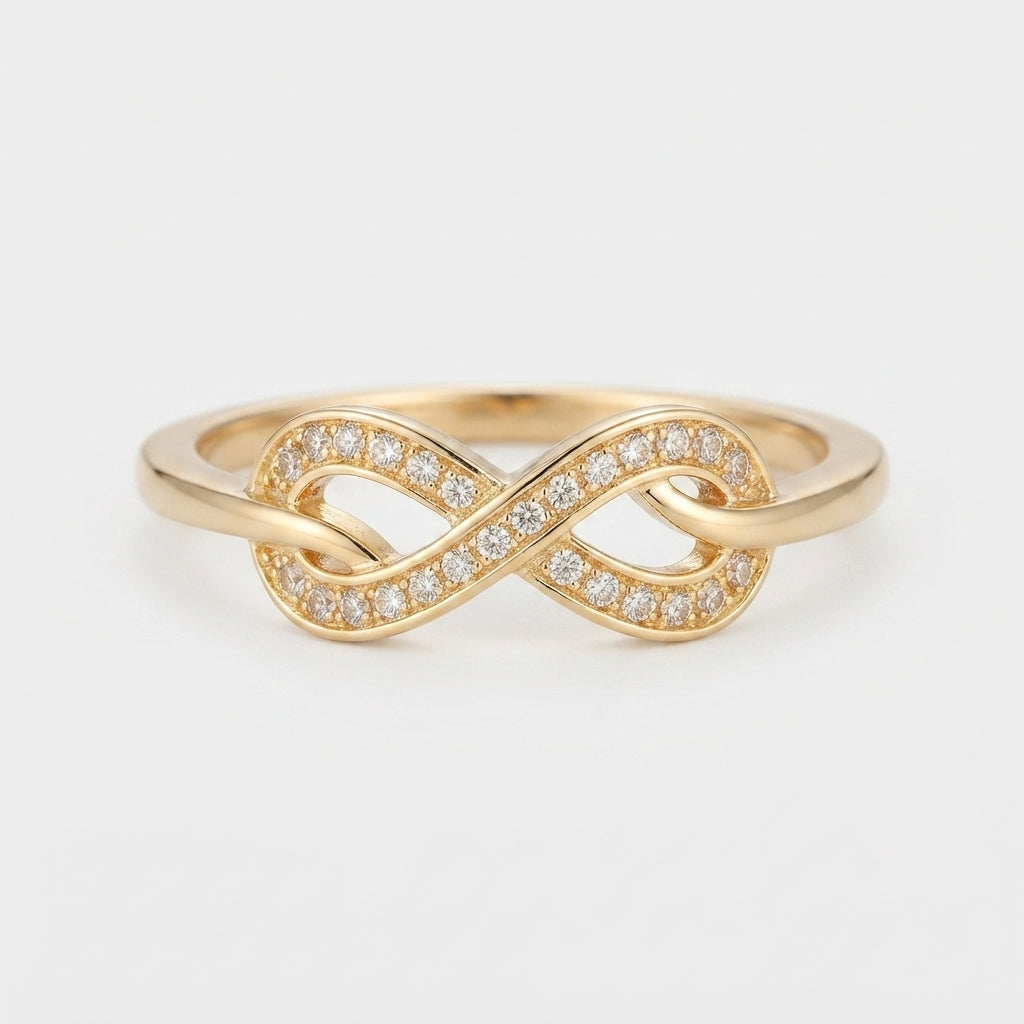 Women's Crystal Infinity Ring