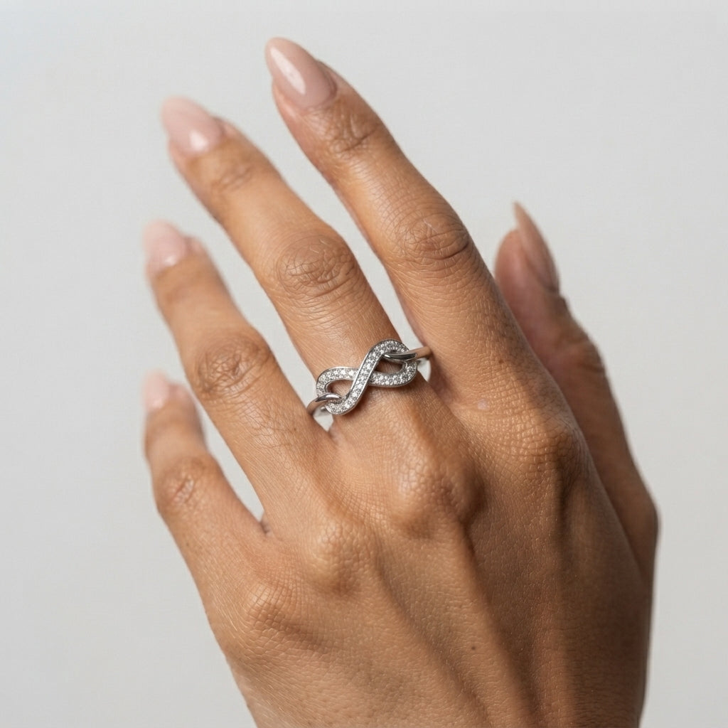 Women's Crystal Infinity Ring