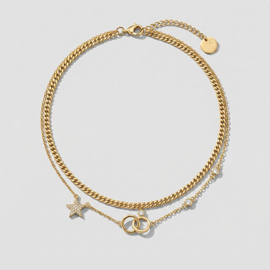 Women's Crystal Layered Necklace