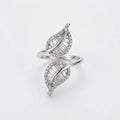 Women's Crystal Leaf Ring