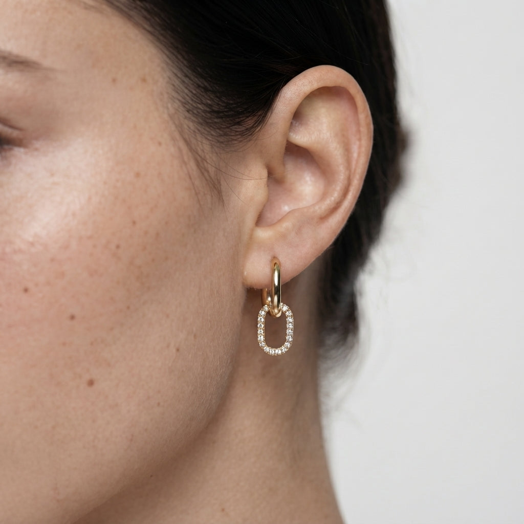 Women's Crystal Link Earrings
