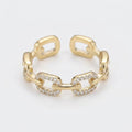 Women's Crystal Link Ring