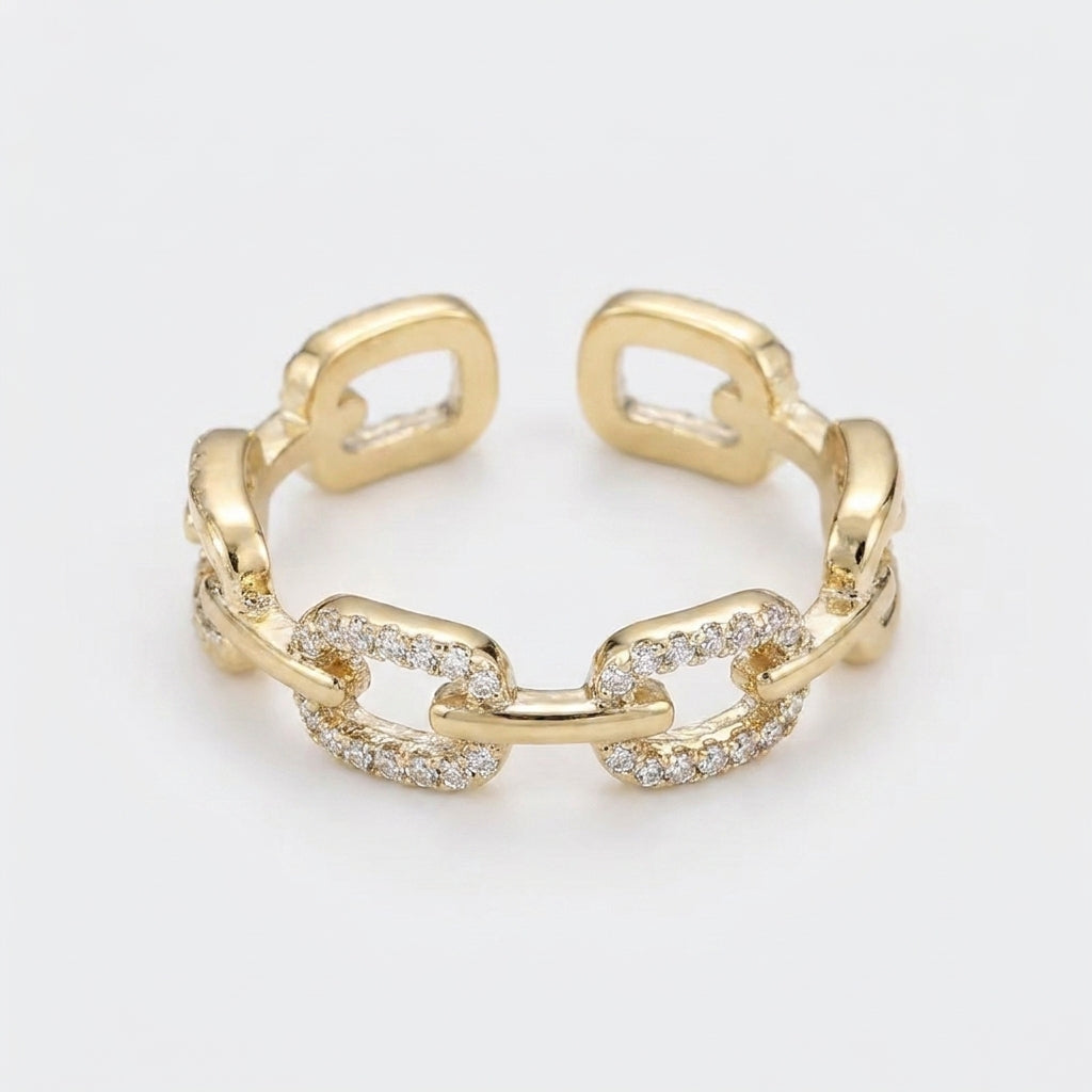 Women's Crystal Link Ring