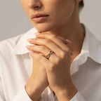 Women's Crystal Link Ring