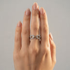 Women's Crystal Link Ring